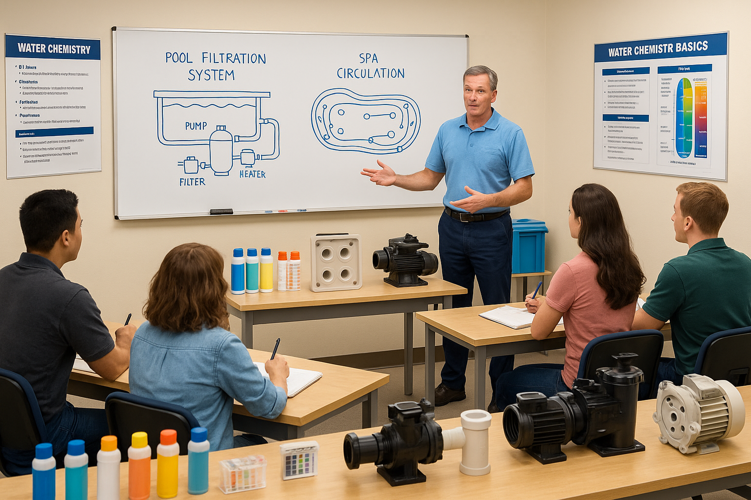 pool and spa school class